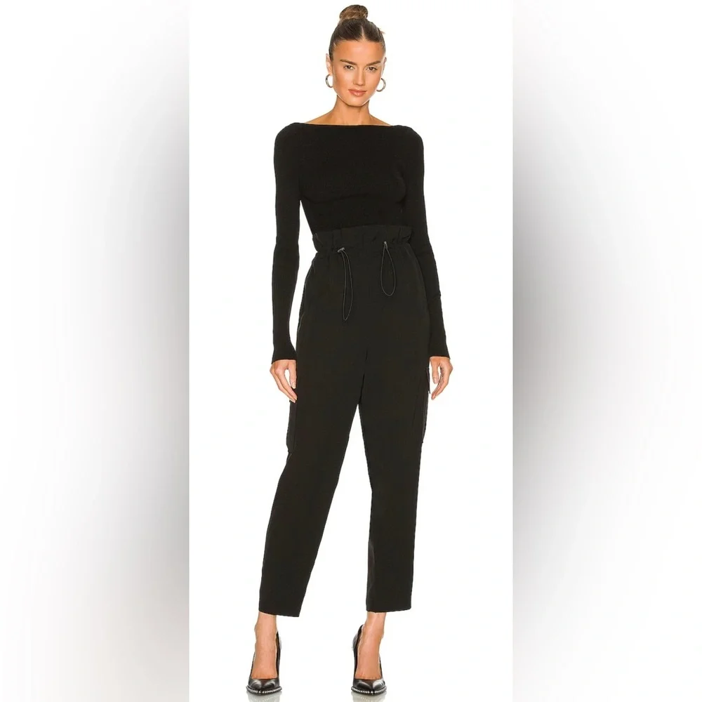 REVOLVE h:ours Shaye Paperbag Cargo Pant in Black - Picture 5 of 5